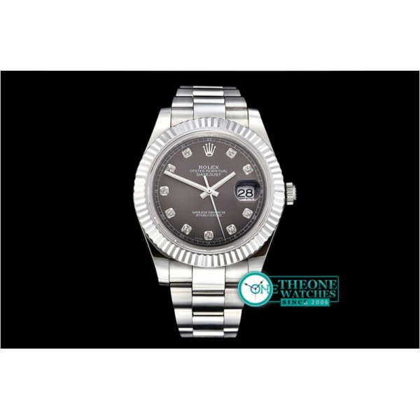 Rolex - DJ2 41mm Oyst Flt SS/SS D.Grey Diam BP A3136 Mod