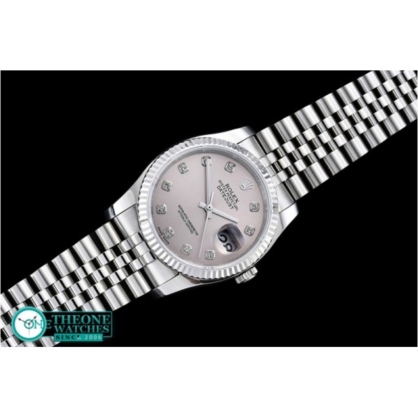 Rolex - DJ 36mm Jub Flt SS/SS Light Grey Diam BP A3135 Mod
