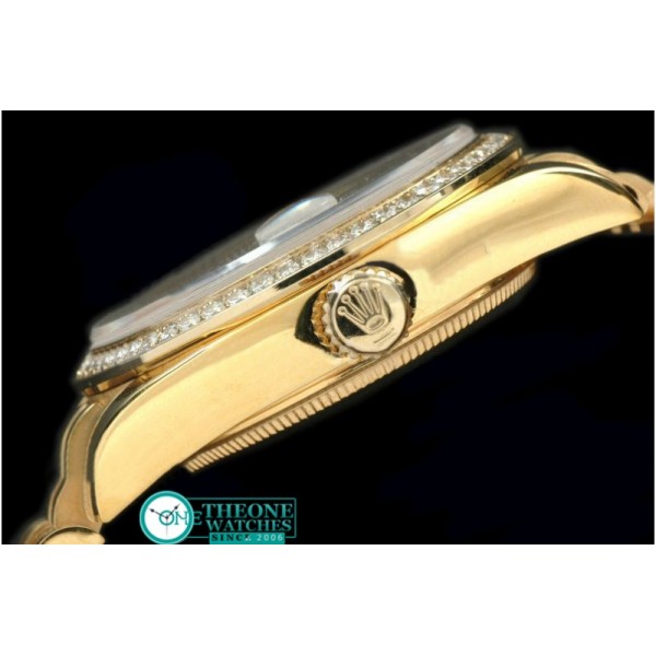 Rolex - YG/YG President MOP Gold Diamond Swiss Eta 2836-2