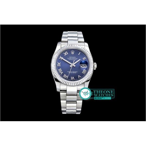 Rolex - DJ 36mm Oyst Flt SS/SS Blue Rmn BP A3135 Mod