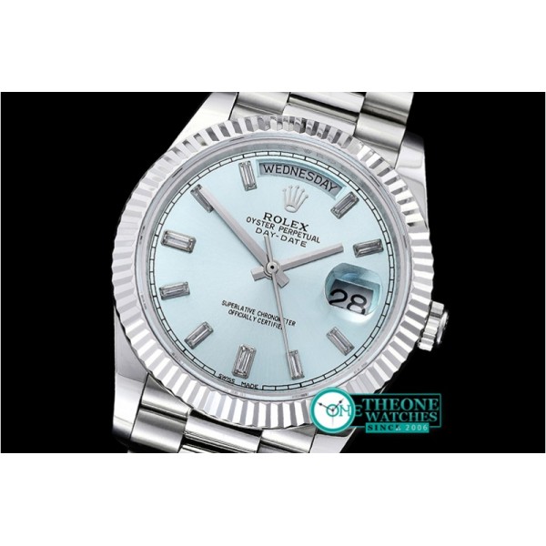 Rolex - DayDate 228206 Flt SS/SS Ice Blue Diam BP Swiss 2836