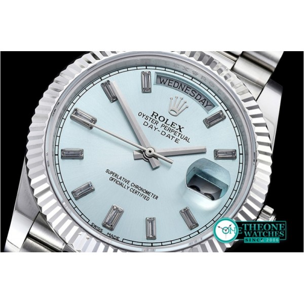 Rolex - DayDate 228206 Flt SS/SS Ice Blue Diam BP Swiss 2836