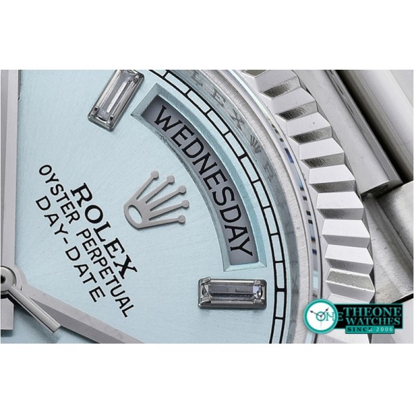 Rolex - DayDate 228206 Flt SS/SS Ice Blue Diam BP Swiss 2836