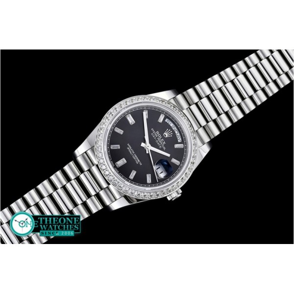 Rolex - DayDate 228206 SS/SS Black Diam BP Swiss 2836