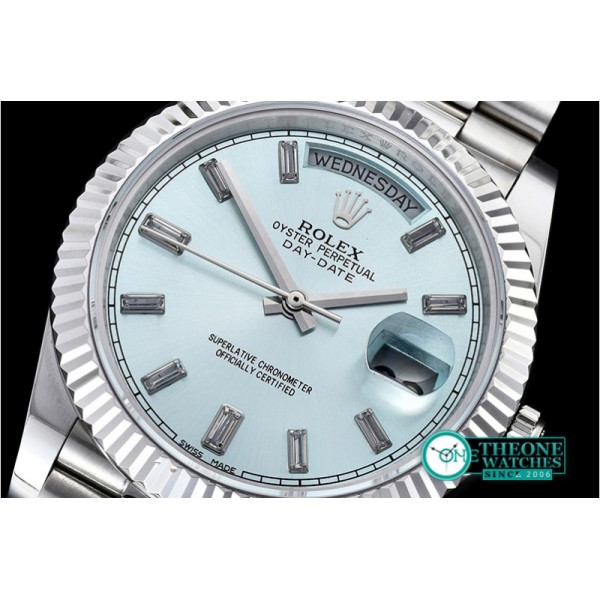 Rolex - DayDate 228206 Flt SS/SS Ice Blue Diam BP A3255 Mod