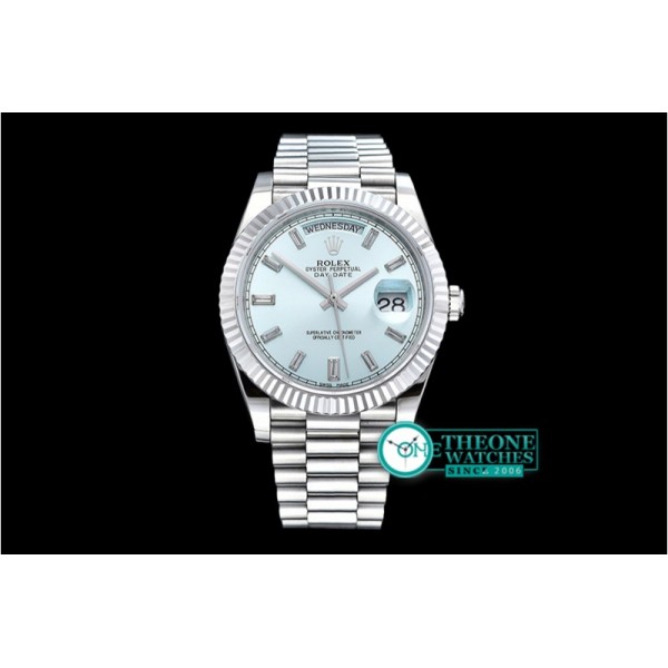 Rolex - DayDate 228206 Flt SS/SS Ice Blue Diam BP A3255 Mod