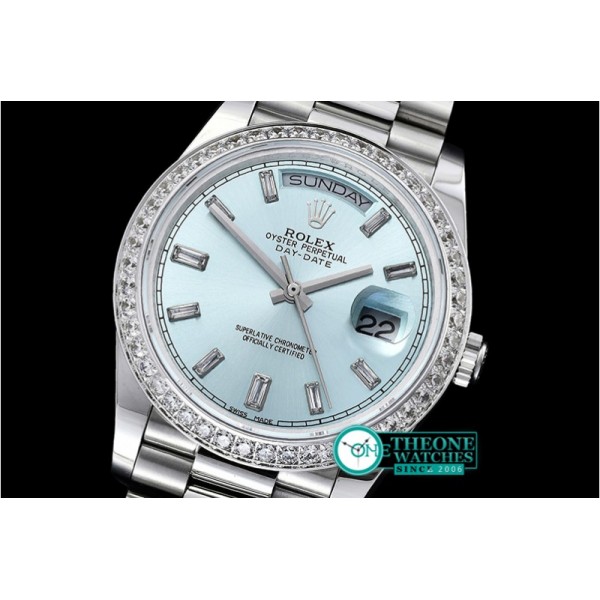 Rolex - DayDate 228206 SS/SS Ice Blue Diam Baug BP A3255 Mod