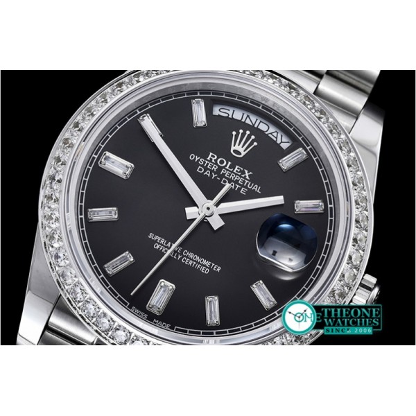 Rolex - DayDate 228206 SS/SS Blk Diam Baug BP A3255 Mod