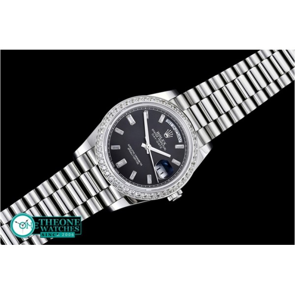 Rolex - DayDate 228206 SS/SS Blk Diam Baug BP A3255 Mod