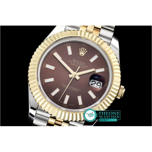 Rolex - DJ2 41mm Jub Flt YG/SS Brown Stk BP A3235 Mod