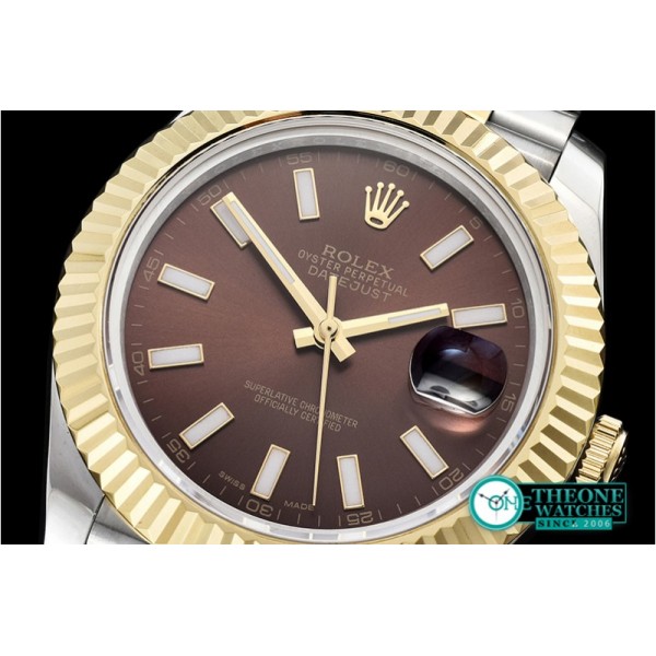 Rolex - DJ2 41mm Jub Flt YG/SS Brown Stk BP A3235 Mod