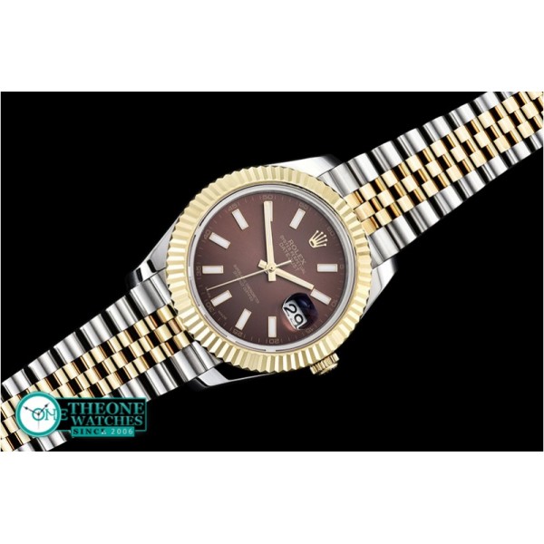 Rolex - DJ2 41mm Jub Flt YG/SS Brown Stk BP A3235 Mod