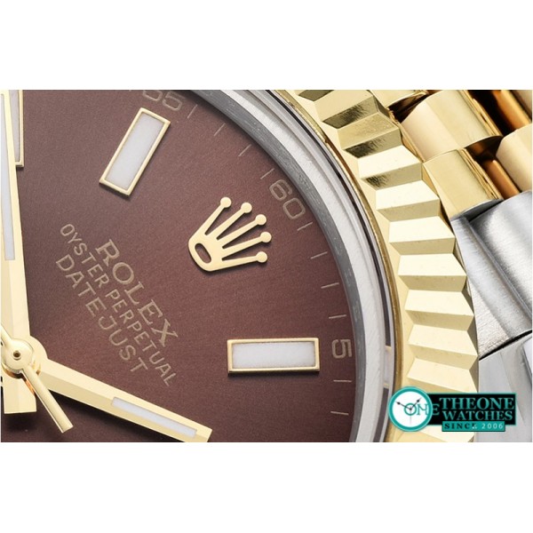 Rolex - DJ2 41mm Jub Flt YG/SS Brown Stk BP A3235 Mod