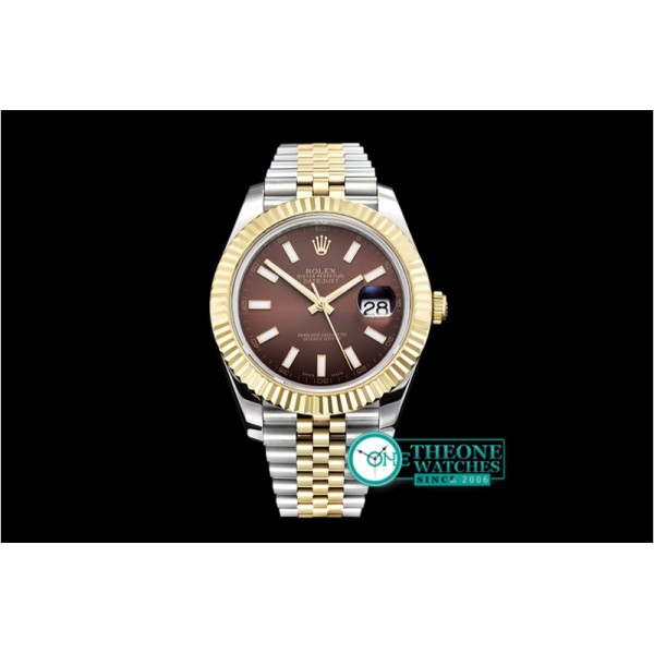 Rolex - DJ2 41mm Jub Flt YG/SS Brown Stk BP A3235 Mod