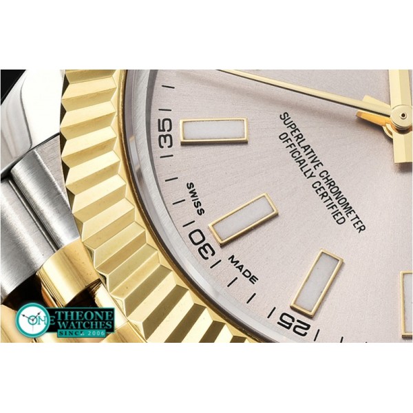 Rolex - DJ2 41mm Jub Flt YG/SS Light Grey Stk BP A3235 Mod