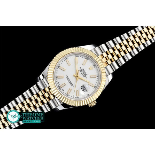 Rolex - DJ2 41mm Jub Flt YG/SS White Stk BP A3235 Mod