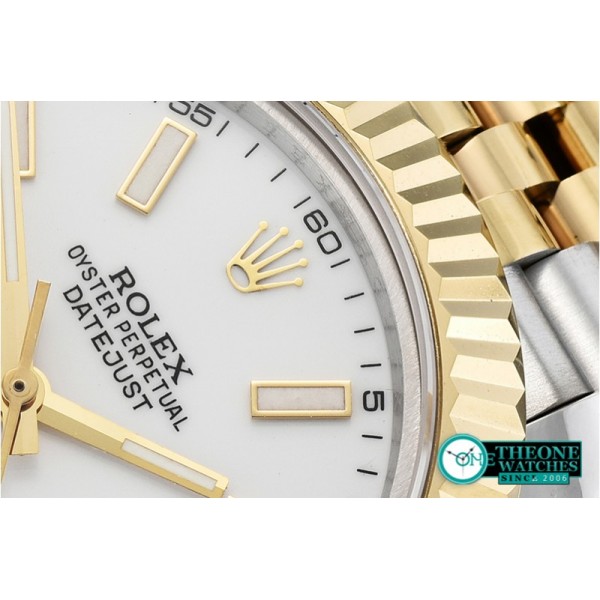 Rolex - DJ2 41mm Jub Flt YG/SS White Stk BP A3235 Mod