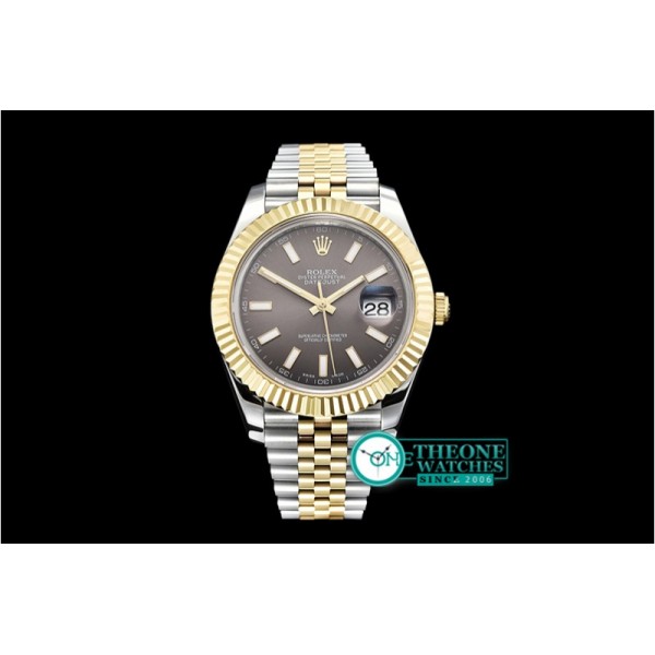 Rolex - DJ2 41mm Jub Flt YG/SS Dark Grey Stk BP A3235 Mod