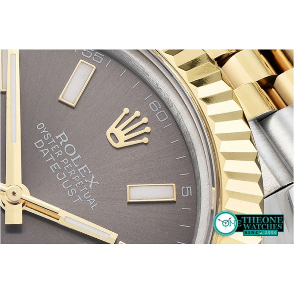 Rolex - DJ2 41mm Jub Flt YG/SS Dark Grey Stk BP A3235 Mod