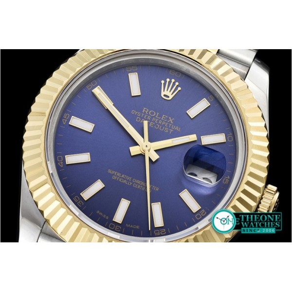 Rolex - DJ2 41mm Jub Flt YG/SS Blue Stk BP A3235 Mod