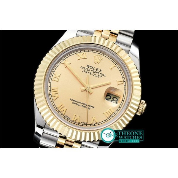 Rolex - DJ2 41mm Jub Flt YG/SS Gold Roman BP A3235 Mod