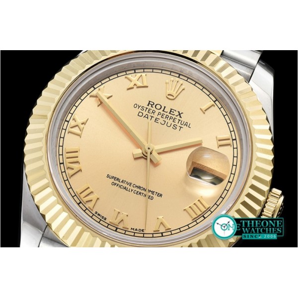 Rolex - DJ2 41mm Jub Flt YG/SS Gold Roman BP A3235 Mod