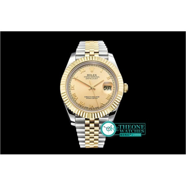 Rolex - DJ2 41mm Jub Flt YG/SS Gold Roman BP A3235 Mod