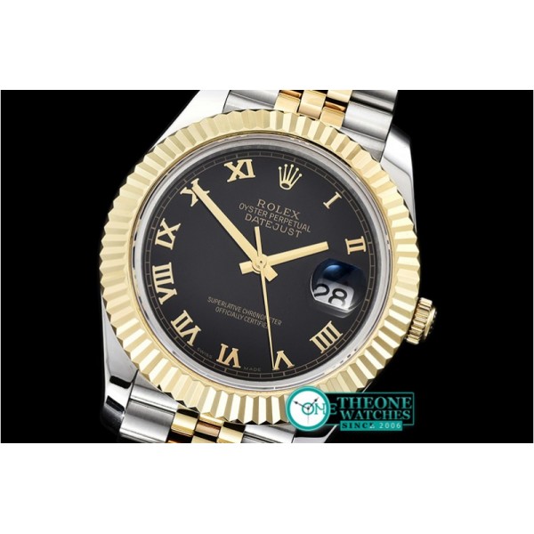 Rolex - DJ2 41mm Jub Flt YG/SS Black Roman BP A3235 Mod