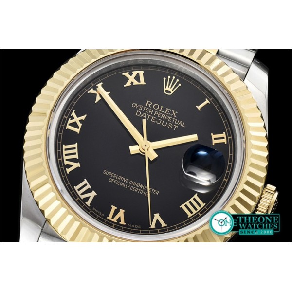 Rolex - DJ2 41mm Jub Flt YG/SS Black Roman BP A3235 Mod