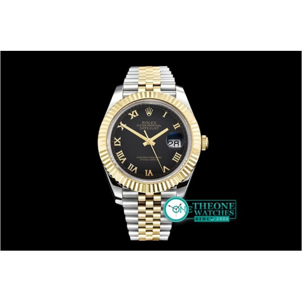 Rolex - DJ2 41mm Jub Flt YG/SS Black Roman BP A3235 Mod