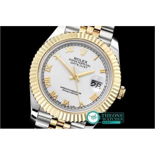 Rolex - DJ2 41mm Jub Flt YG/SS White Roman BP A3235 Mod