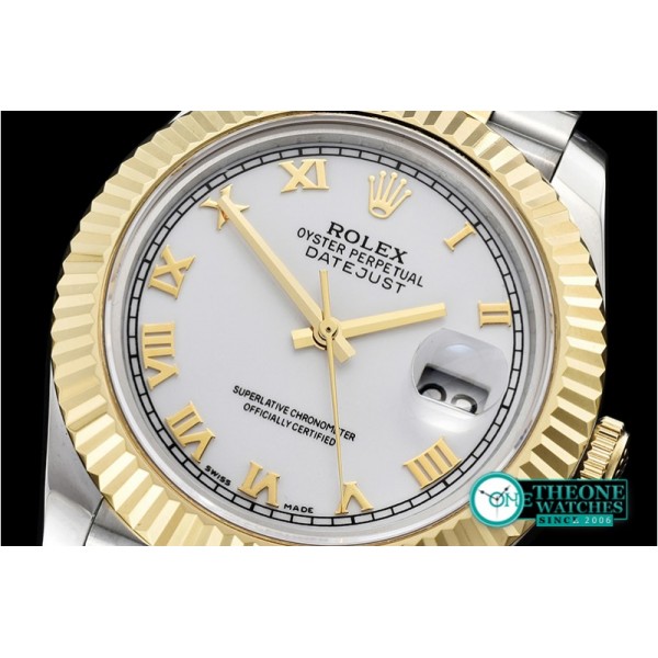 Rolex - DJ2 41mm Jub Flt YG/SS White Roman BP A3235 Mod