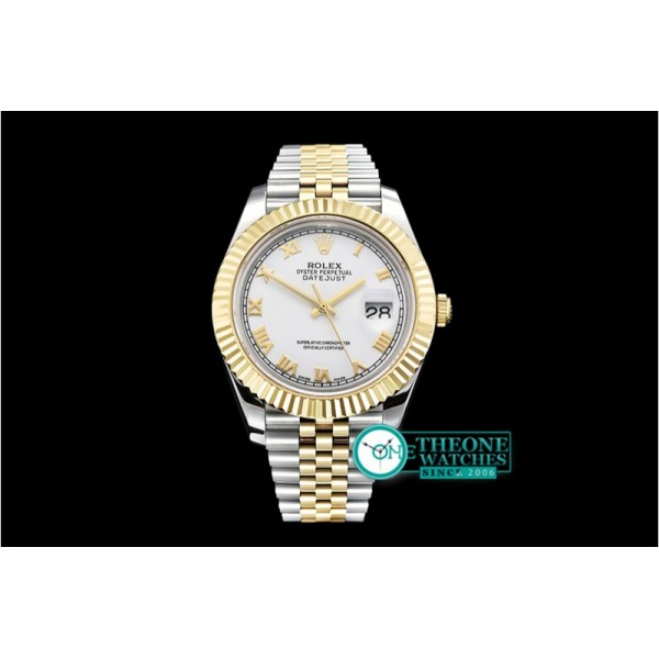Rolex - DJ2 41mm Jub Flt YG/SS White Roman BP A3235 Mod