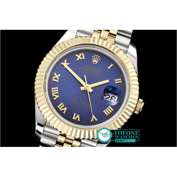 Rolex - DJ2 41mm Jub Flt YG/SS Blue Roman BP A3235 Mod