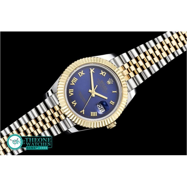 Rolex - DJ2 41mm Jub Flt YG/SS Blue Roman BP A3235 Mod