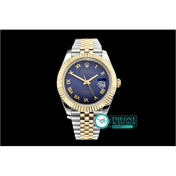 Rolex - DJ2 41mm Jub Flt YG/SS Blue Roman BP A3235 Mod