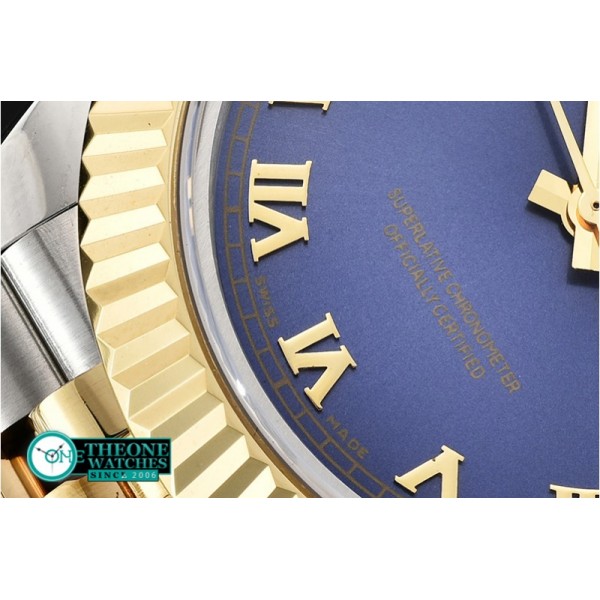 Rolex - DJ2 41mm Jub Flt YG/SS Blue Roman BP A3235 Mod