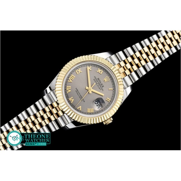 Rolex - DJ2 41mm Jub Flt YG/SS Light Gray Roman BP A3235 Mod