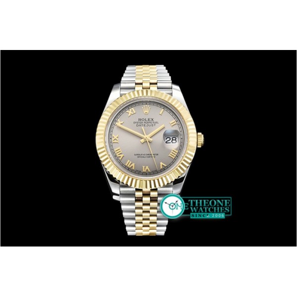 Rolex - DJ2 41mm Jub Flt YG/SS Light Gray Roman BP A3235 Mod
