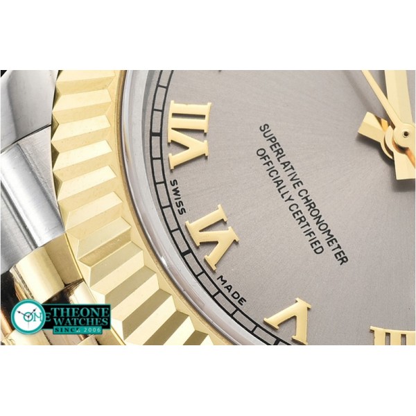 Rolex - DJ2 41mm Jub Flt YG/SS Light Gray Roman BP A3235 Mod