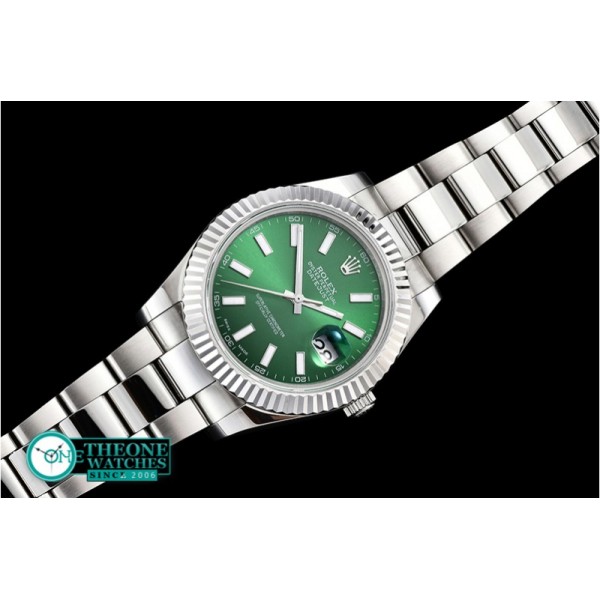 Rolex - DJ2 41mm Oyst Flt SS/SS Green Stick BP A3136 Mod