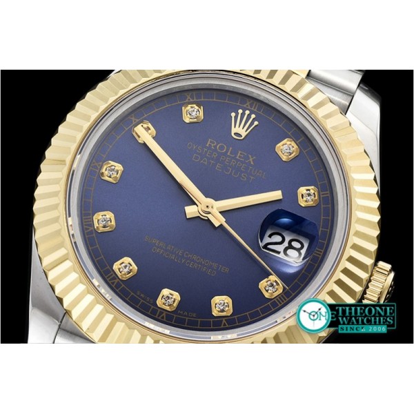 Rolex - DJ2 41mm Jub Flt YG/SS Blue Diams BP A3235 Mod