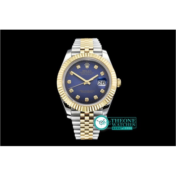 Rolex - DJ2 41mm Jub Flt YG/SS Blue Diams BP A3235 Mod