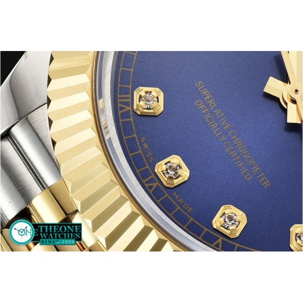 Rolex - DJ2 41mm Jub Flt YG/SS Blue Diams BP A3235 Mod