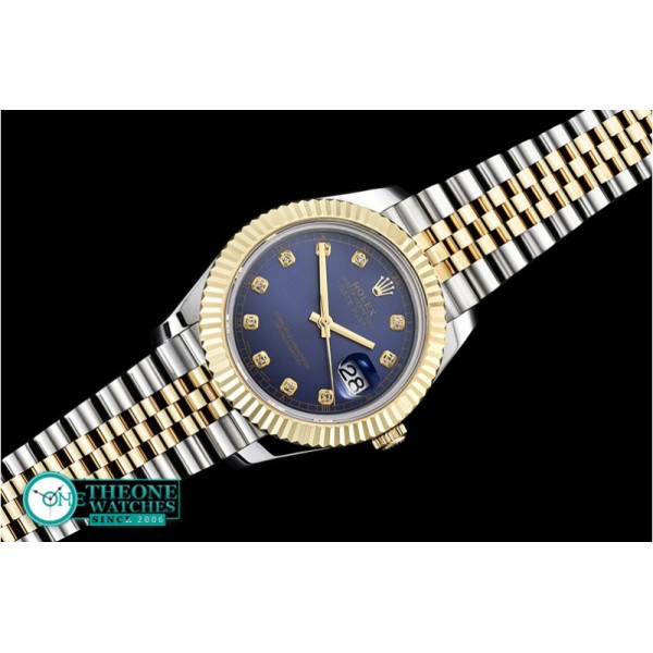 Rolex - DJ2 41mm Jub Flt YG/SS Blue Diams BP A3235 Mod