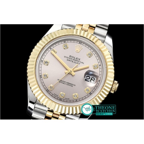 Rolex - DJ2 41mm Jub Flt YG/SS Light Grey Diams BP A3235 Mod