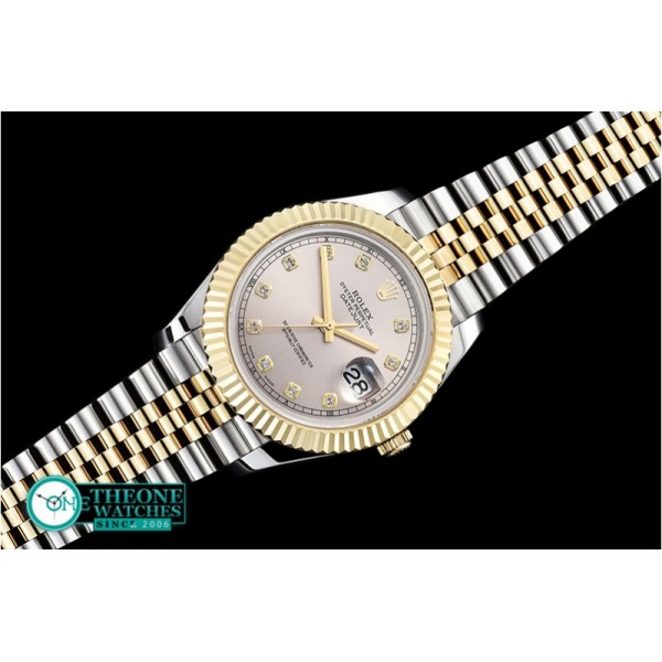 Rolex - DJ2 41mm Jub Flt YG/SS Light Grey Diams BP A3235 Mod