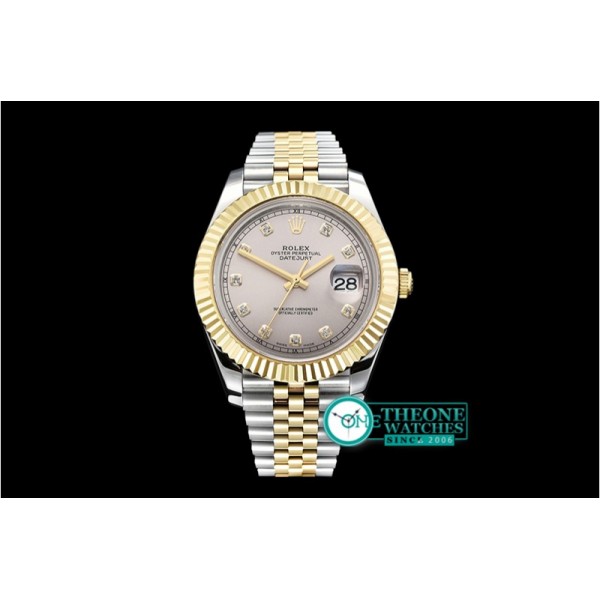 Rolex - DJ2 41mm Jub Flt YG/SS Light Grey Diams BP A3235 Mod