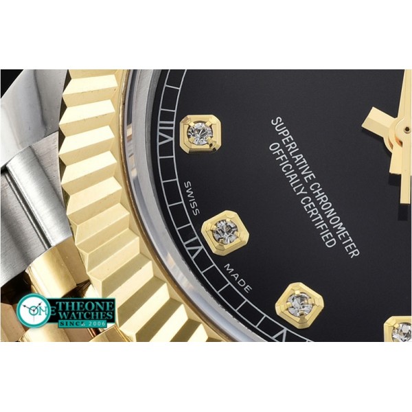 Rolex - DJ2 41mm Jub Flt YG/SS Black Diams BP A3235 Mod