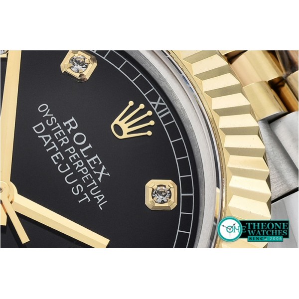 Rolex - DJ2 41mm Jub Flt YG/SS Black Diams BP A3235 Mod